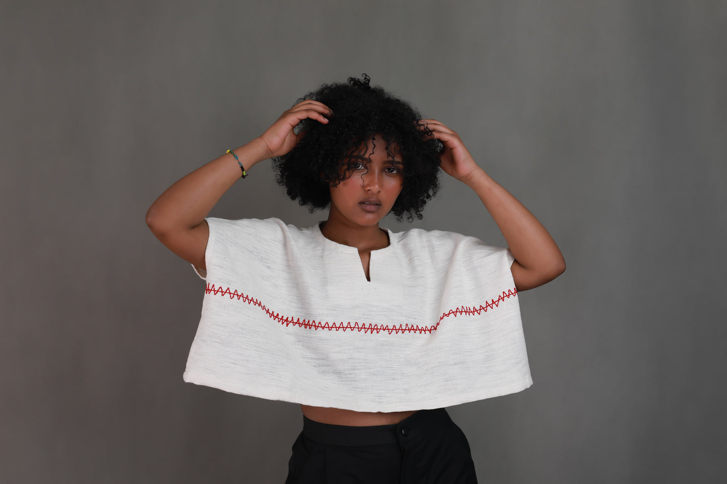 Red embroidery  Habesha  Women’s Shirt, Habesha Libs