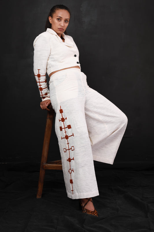Modern Elegance in Traditional Habesha Dress Crop top Coat with pant